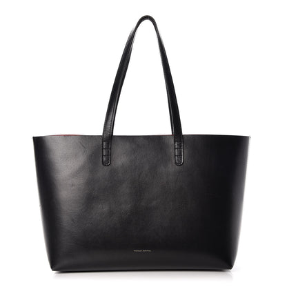 Mansur Gavriel Calfskin Small Shopping Tote Black Flamma 1 of 16