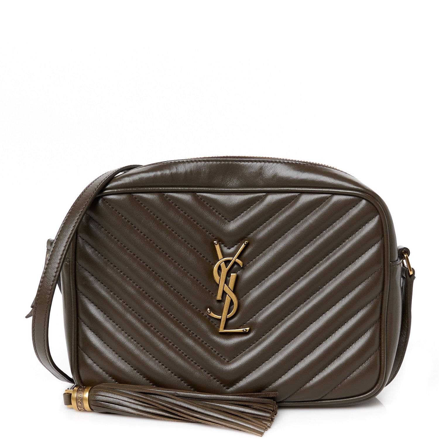 Saint Laurent Calfskin Matelasse Monogram Lou Camera Bag Light Musk 1 of 10