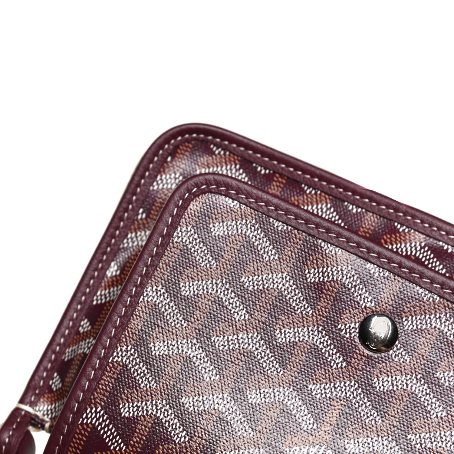 Goyard Goyardine Plumet Wallet Clutch Burgundy 10 of 11