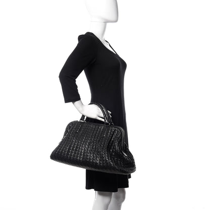 Bottega Veneta Nappa Intrecciato New Bond Satchel Black 2 of 8