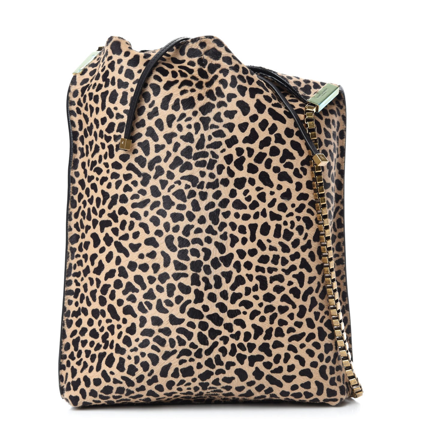 Pony Effect Calfskin Giraffe Print Small Suzanne Hobo Natural
