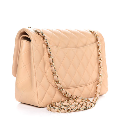 Chanel Lambskin Quilted Jumbo Double Flap Beige Clair 3 of 7