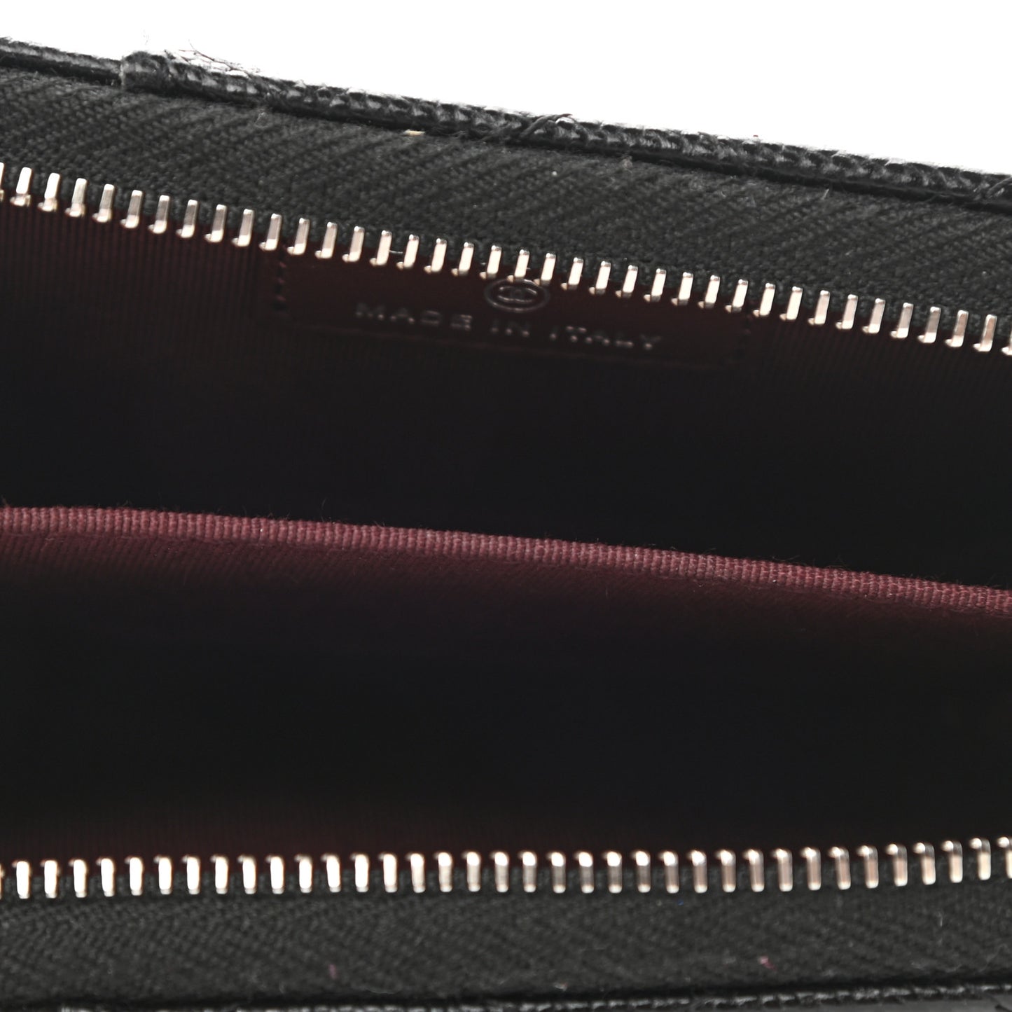 Caviar Quilted Zip Card Holder Black