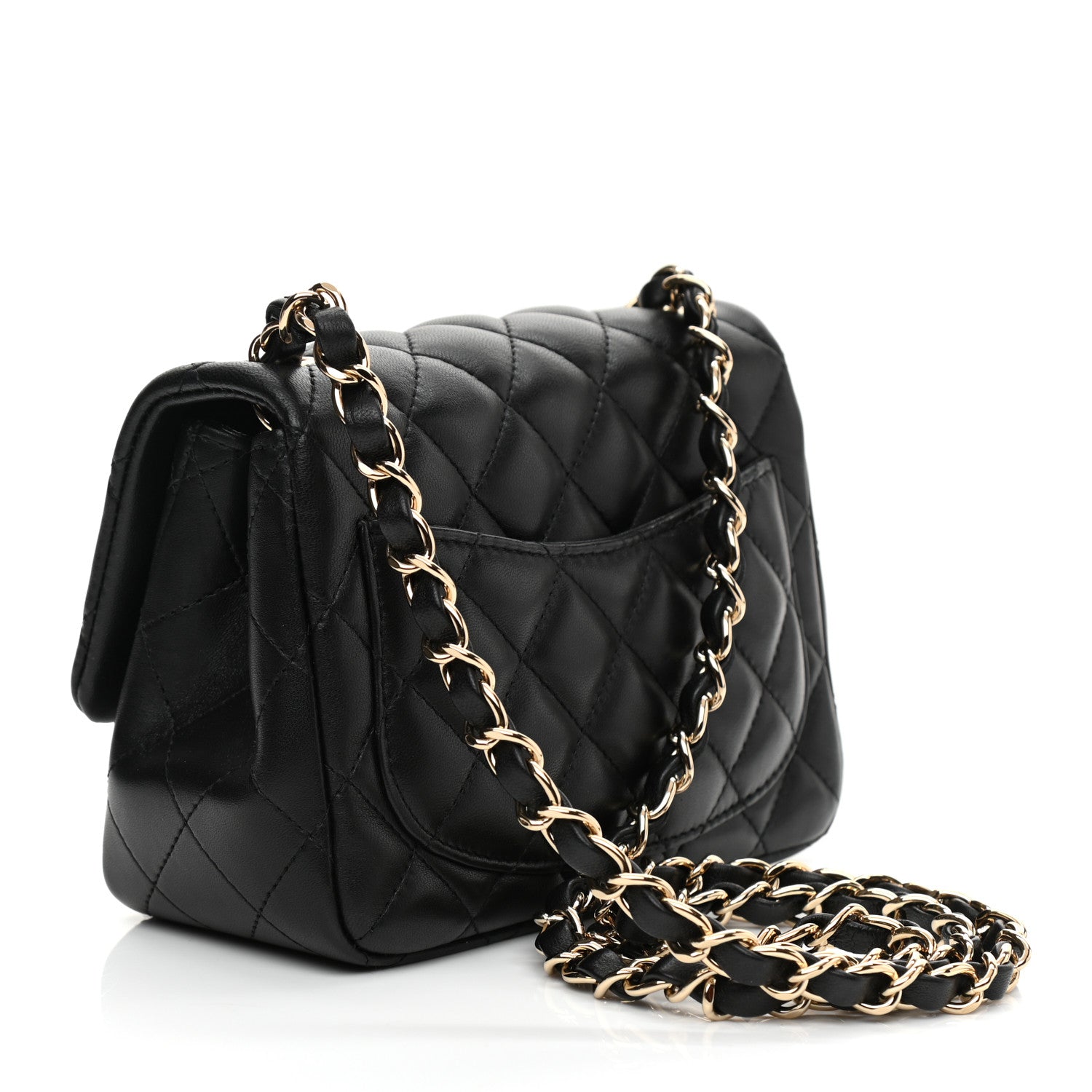 Chanel Lambskin Quilted Mini Square Flap Black 3 of 9