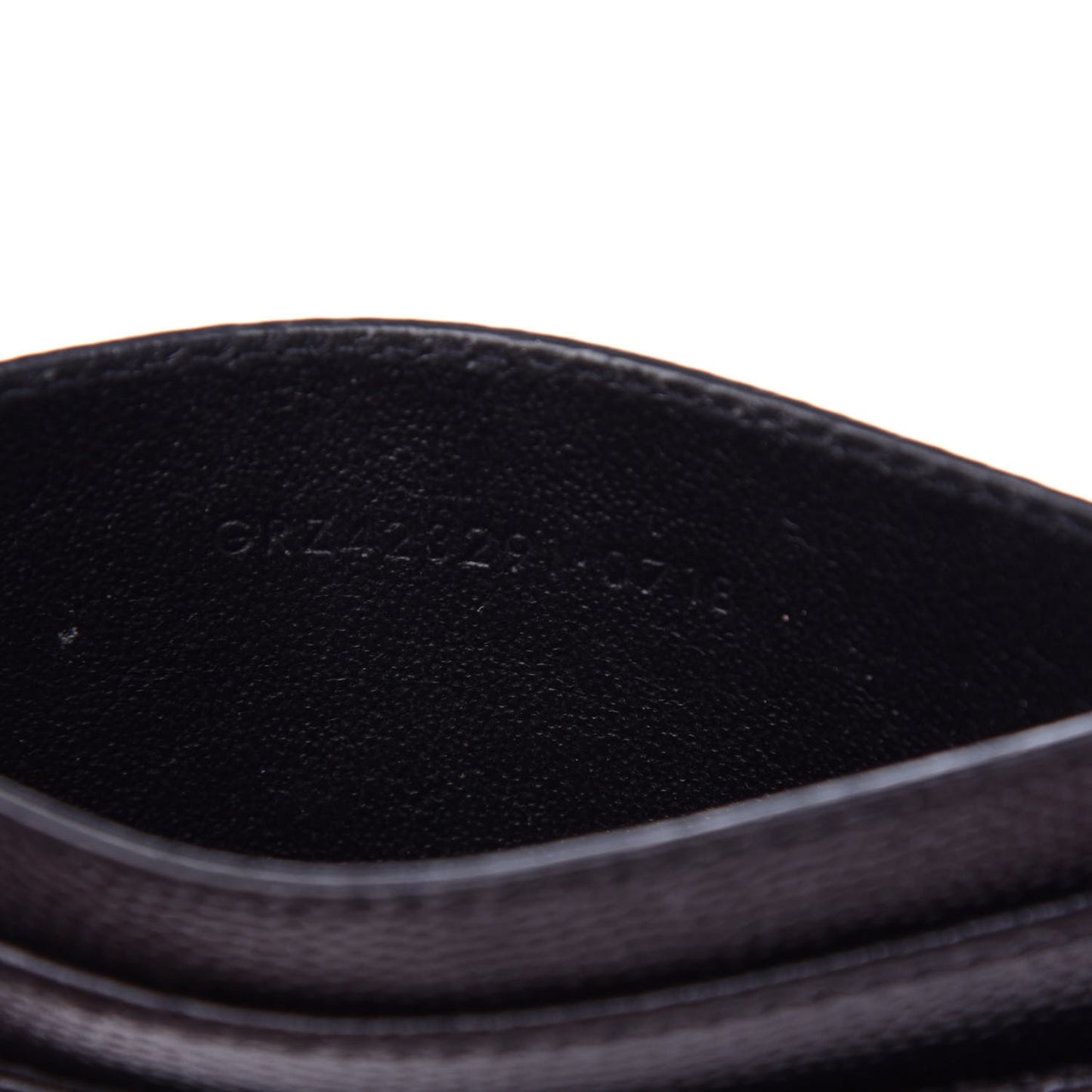 Grain De Poudre Matelasse Chevron Monogram Credit Card Case Black