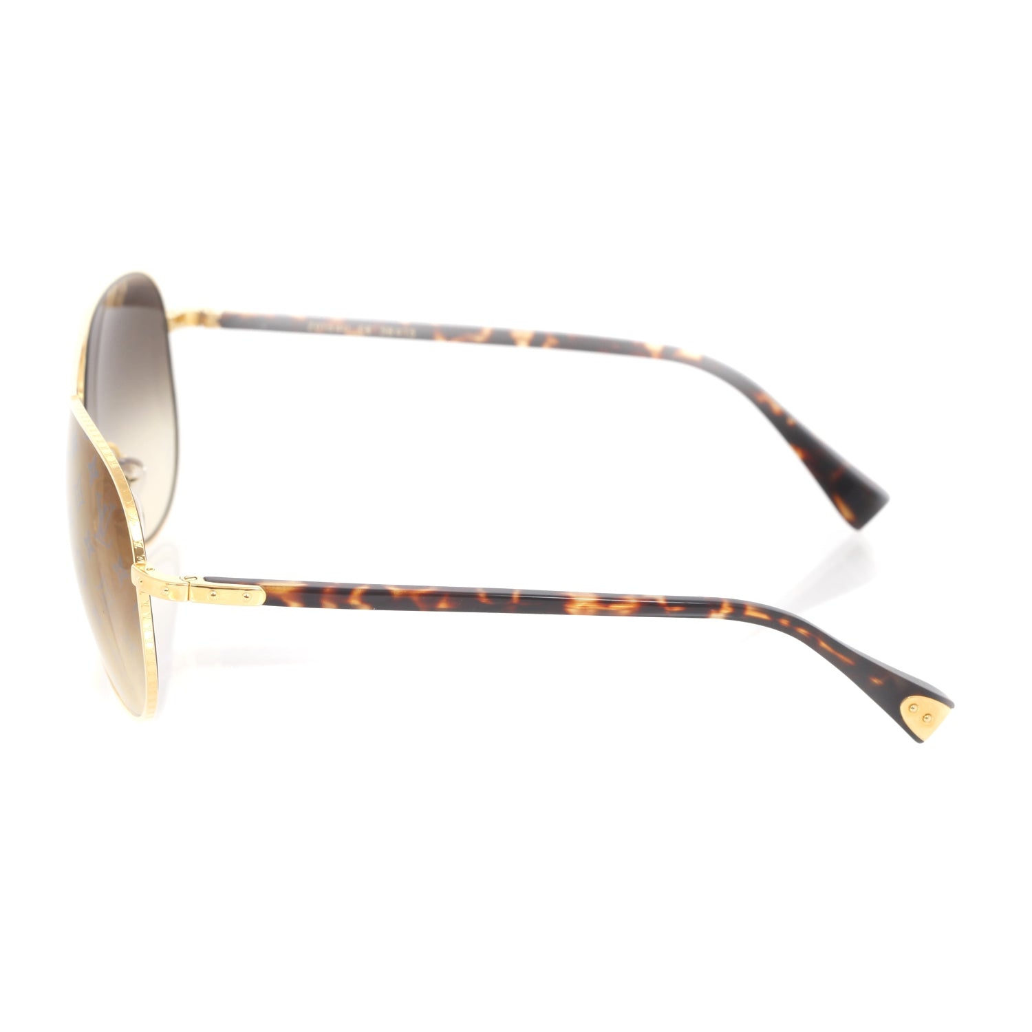 Louis Vuitton Conspiration Pilote Aviator Sunglasses Gold 2 of 12