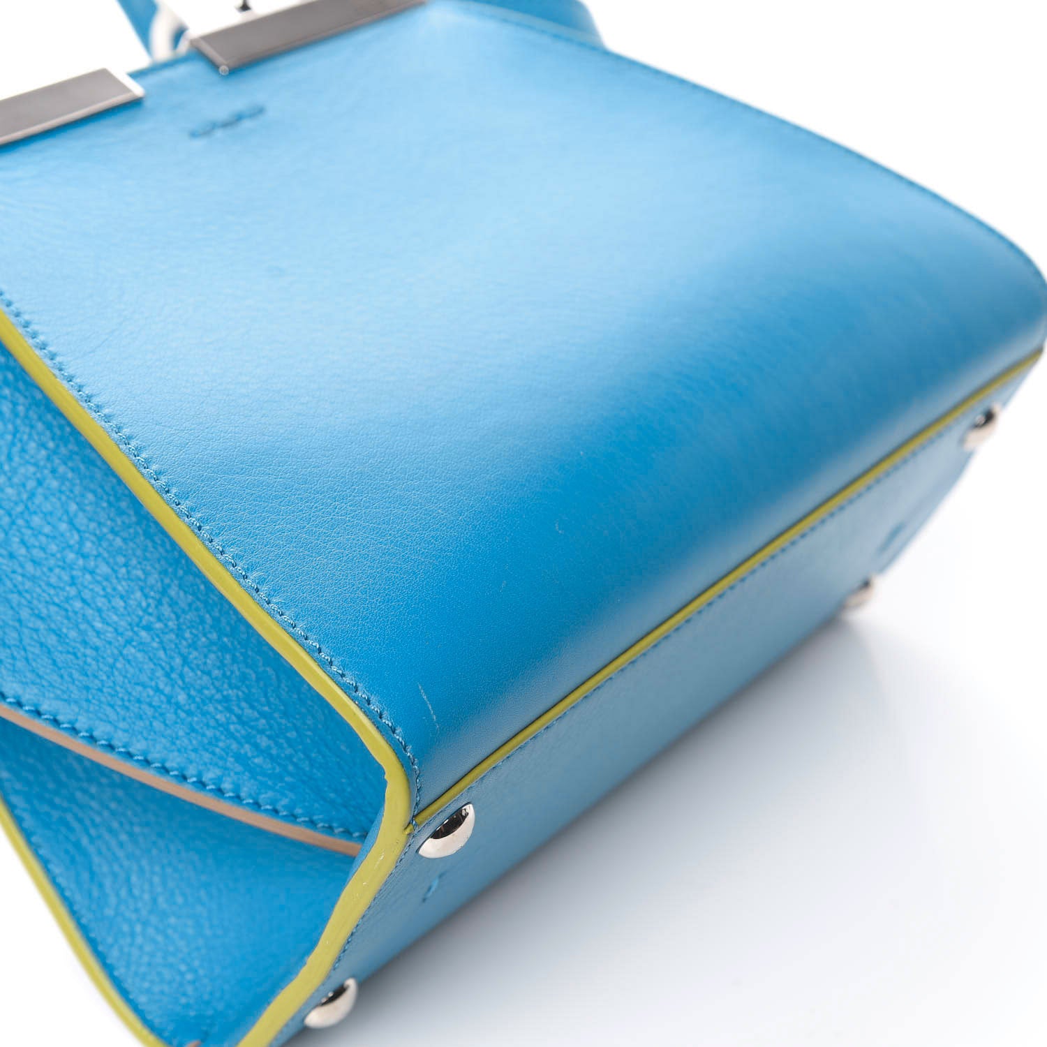 Fendi Vitello Dolce Mini 3jours Tote Blue Royal 14 of 15