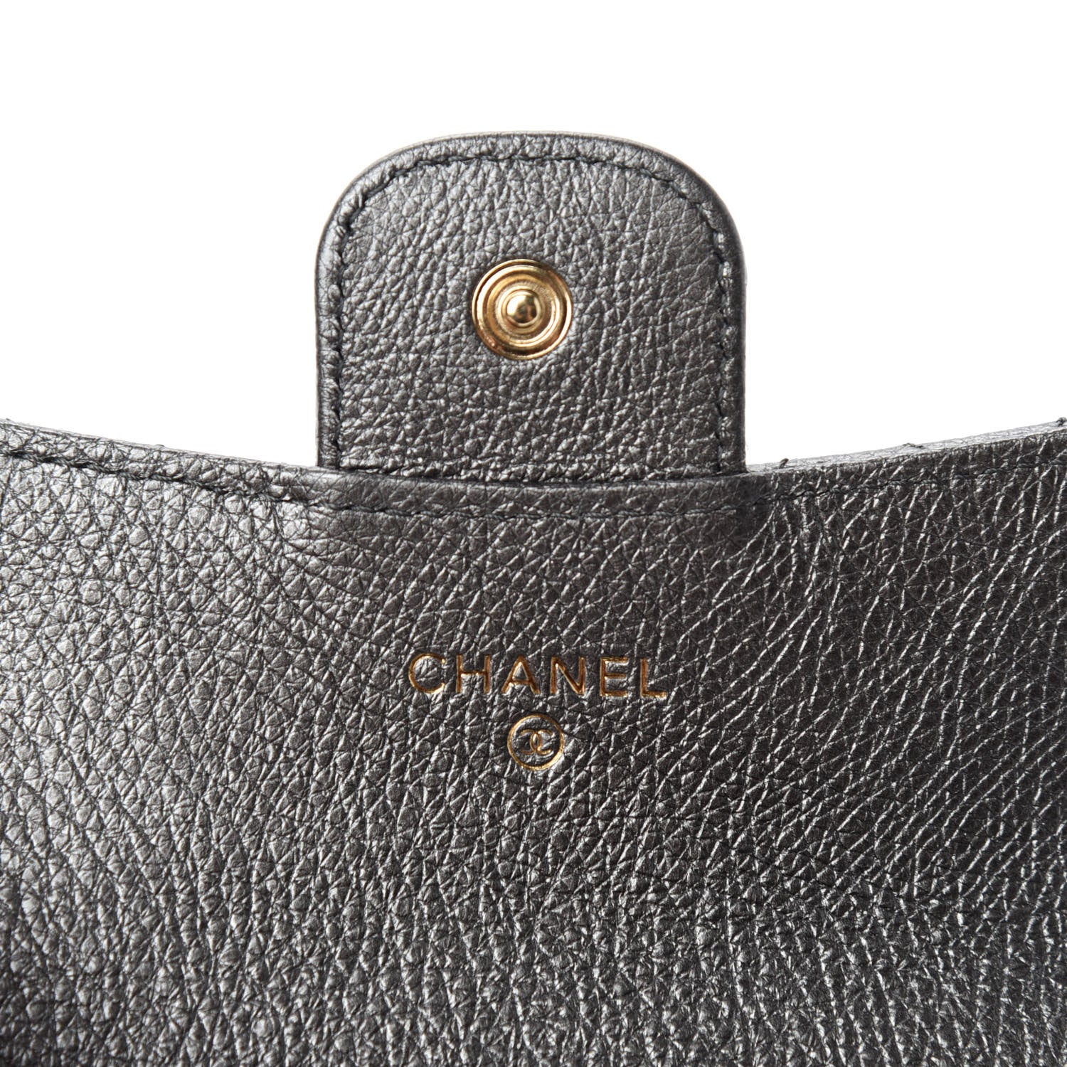 Chanel Metallic Calfskin Quilted Reissue Flap Card Holder Charcoal 6 of 9