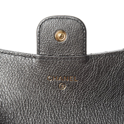 Chanel Metallic Calfskin Quilted Reissue Flap Card Holder Charcoal 6 of 9