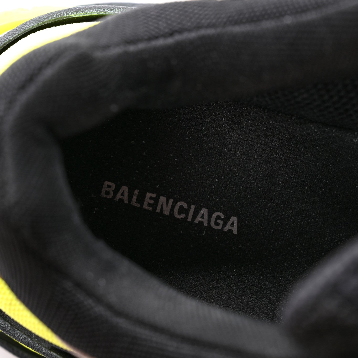 Balenciaga Fabric Mesh Womens Triple S Sneakers 35 Grey Black Jaune Fluo 7 of 11