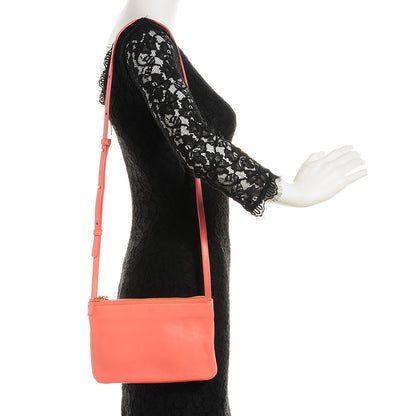 Celine Lambskin Small Trio Crossbody Bag Flamingo 2 of 7