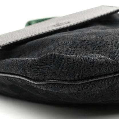 Gucci Monogram Web Medium Double Pocket Messenger Bag Black 9 of 10