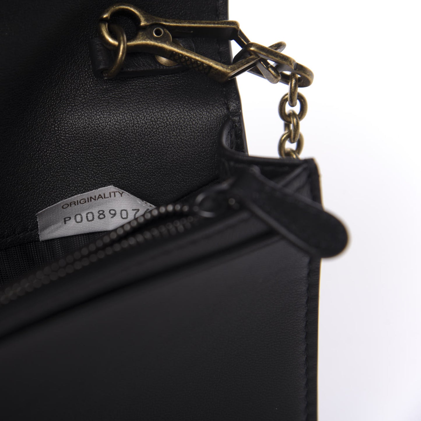 Nappa Intrecciato Continental Wallet on Chain Black
