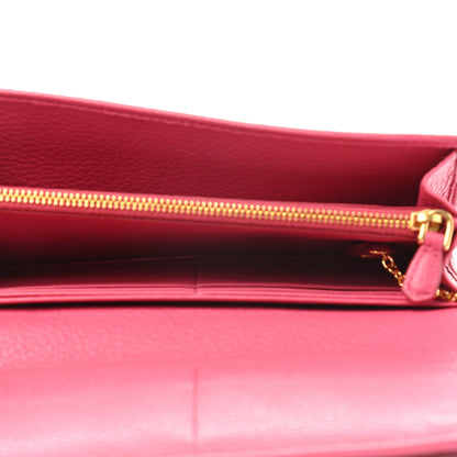 Prada Vitello Phenix Continental Flap Wallet Peonia 6 of 9