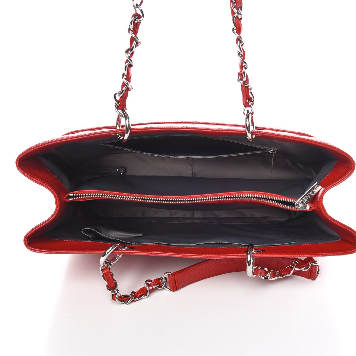 Caviar Quilted XL Grand Shopping Tote GST Red