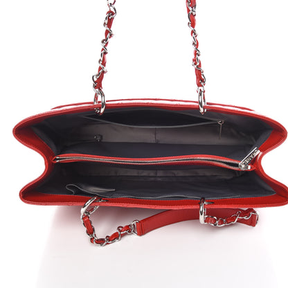 Chanel Caviar Quilted XL Grand Shopping Tote GST Red 9 of 11