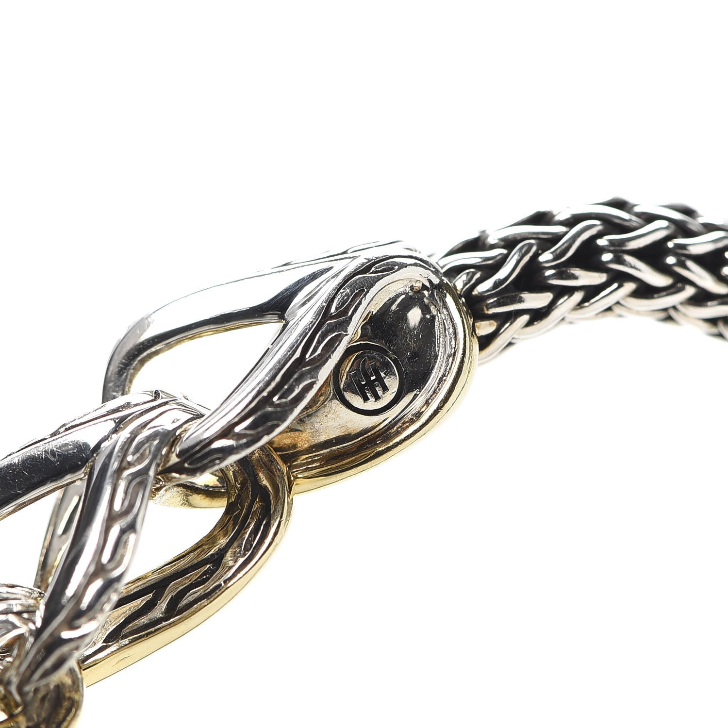 John Hardy Sterling Silver 18K Yellow Gold Reversible Asli Classic Chain Clasp Bracelet 6 of 6