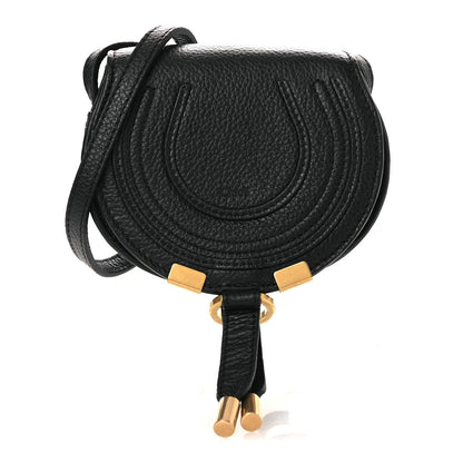 Chloe Calfskin Nano Marcie Saddle Bag Black 1 of 12