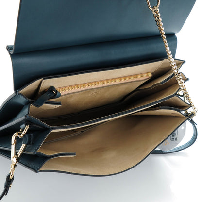 Chloe Suede Calfskin Medium Faye Shoulder Bag Silver Blue 5 of 8