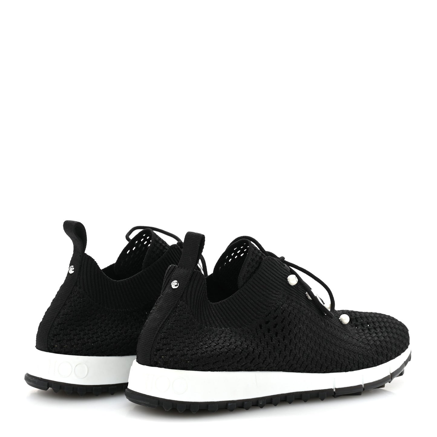 Veles Knit Pearly Lace Up Sneaker 40 Black