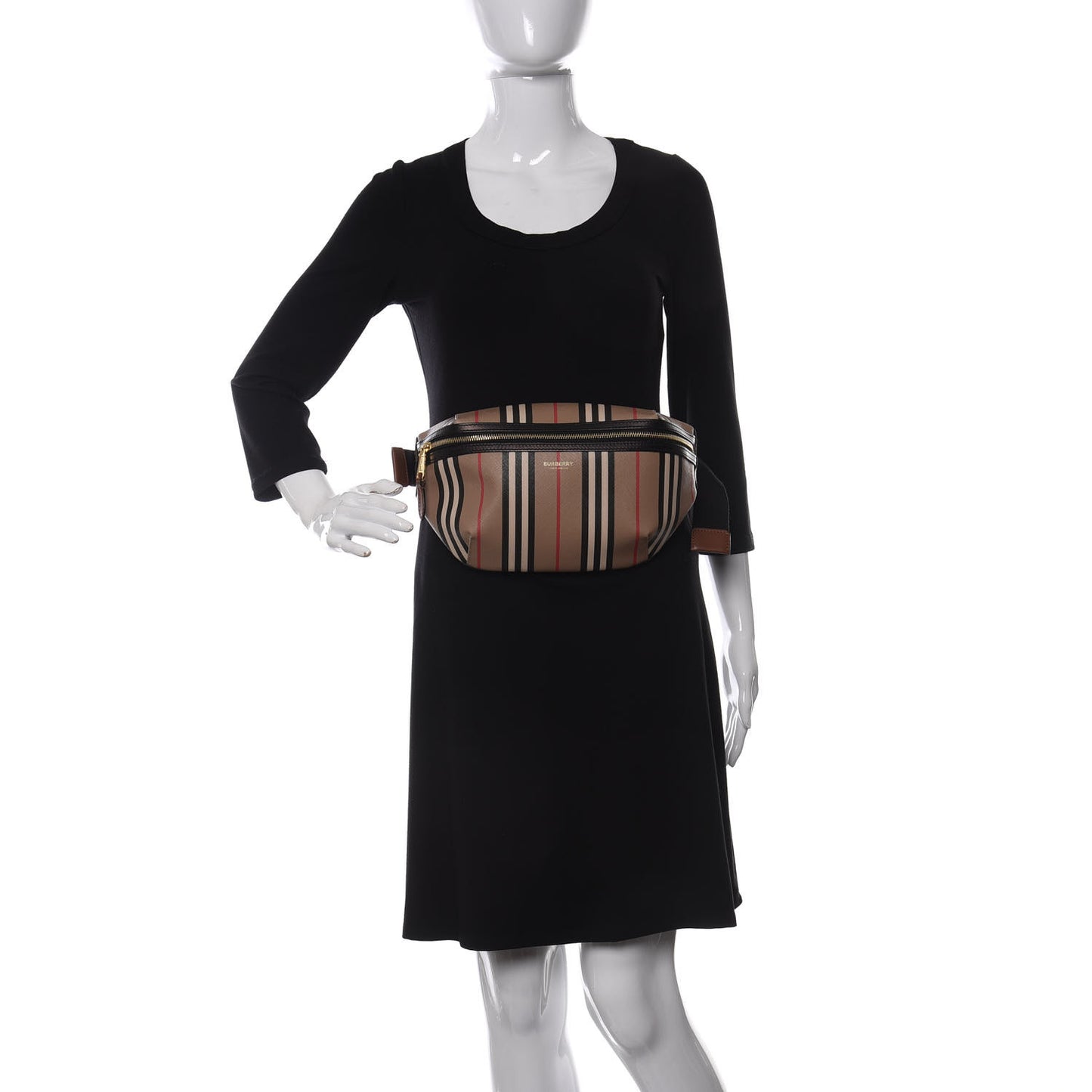 E-Canvas Icon Stripe Sonny Bum Bag Archive Beige