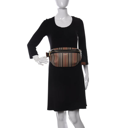 Burberry E-Canvas Icon Stripe Sonny Bum Bag Archive Beige 2 of 9