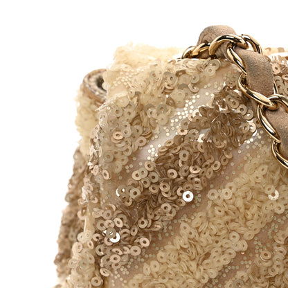 Chanel Sequins Chevron Flap Gold 13 of 13