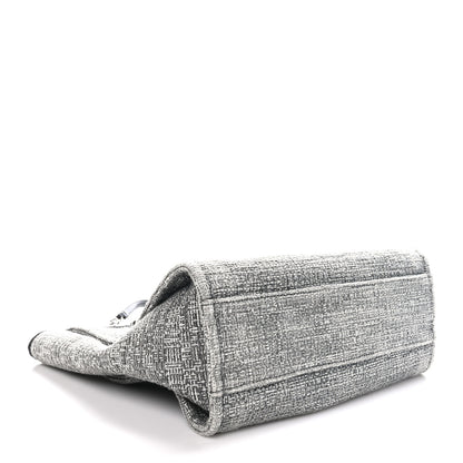 Chanel Woven Straw Raffia Small Deauville Tote Grey 4 of 10