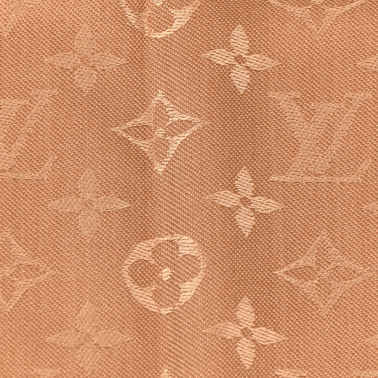 LOUIS VUITTON Silk Wool Monogram Shawl Caramel