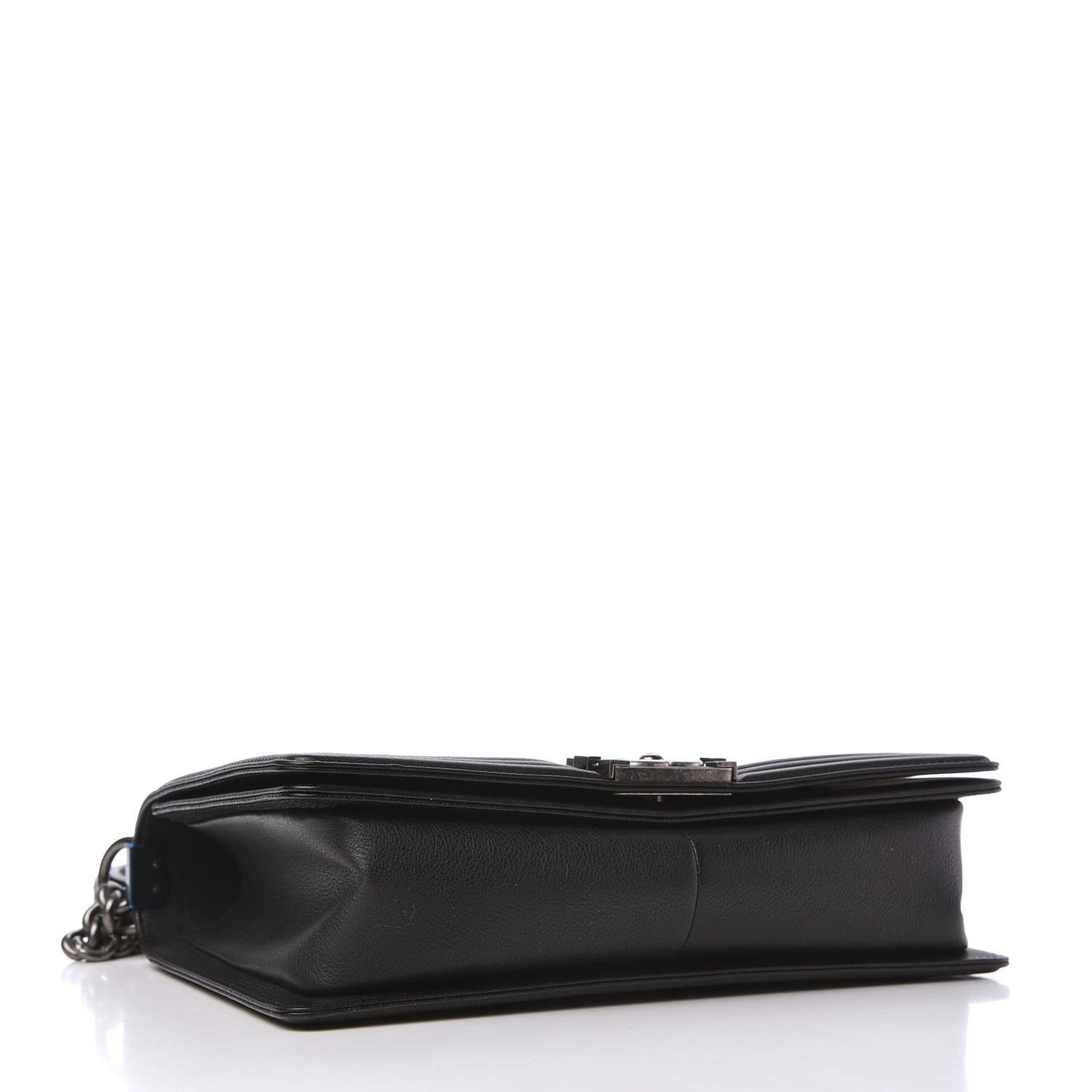 Grained Calfskin Quilted New Medium Boy Flap Black