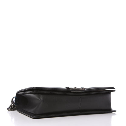 Chanel Grained Calfskin Quilted New Medium Boy Flap Black 4 of 11
