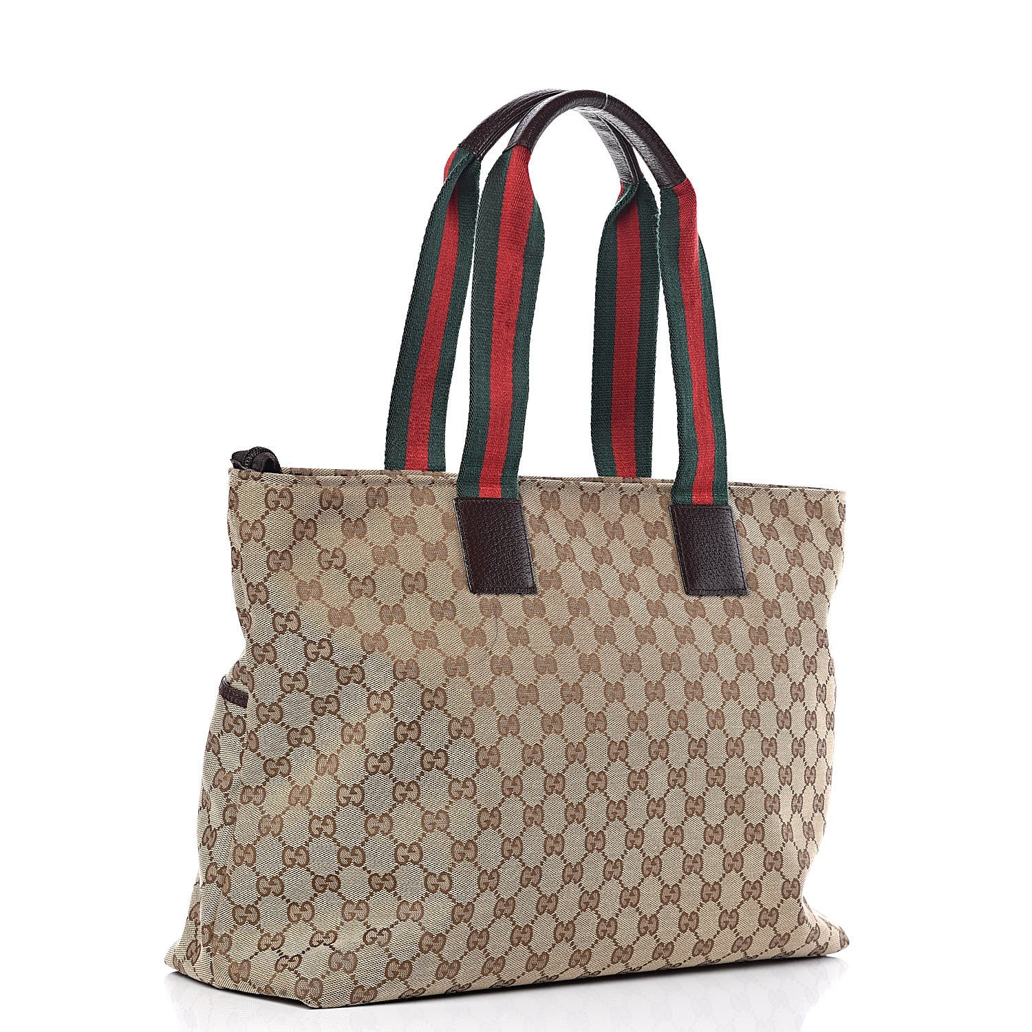 Gucci Monogram Web Large Diaper Tote Brown 3 of 14