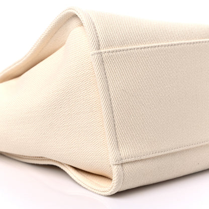 Chanel Canvas Pearl Medium Deauville Tote Ecru Beige 7 of 12