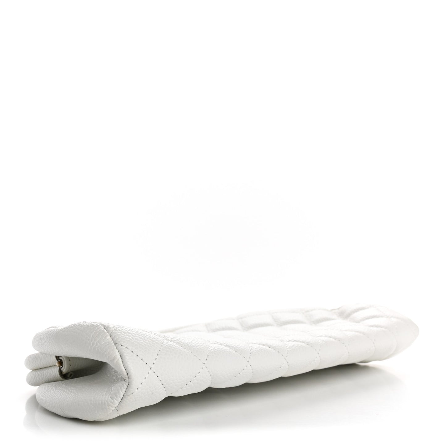 Caviar Quilted Timeless Clutch White