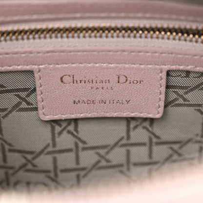Christian Dior Metallic Lambskin Cannage Medium Lady Dior Lotus 6 of 13