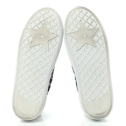 Christian Dior Canvas Oblique Embroidered Womens Solar Slip On Sneakers 39.5 Deep Blue 5 of 10