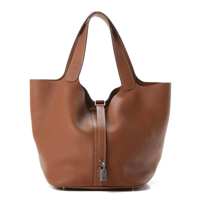 Hermes Taurillon Clemence Picotin Lock 26 GM Gold 1 of 14