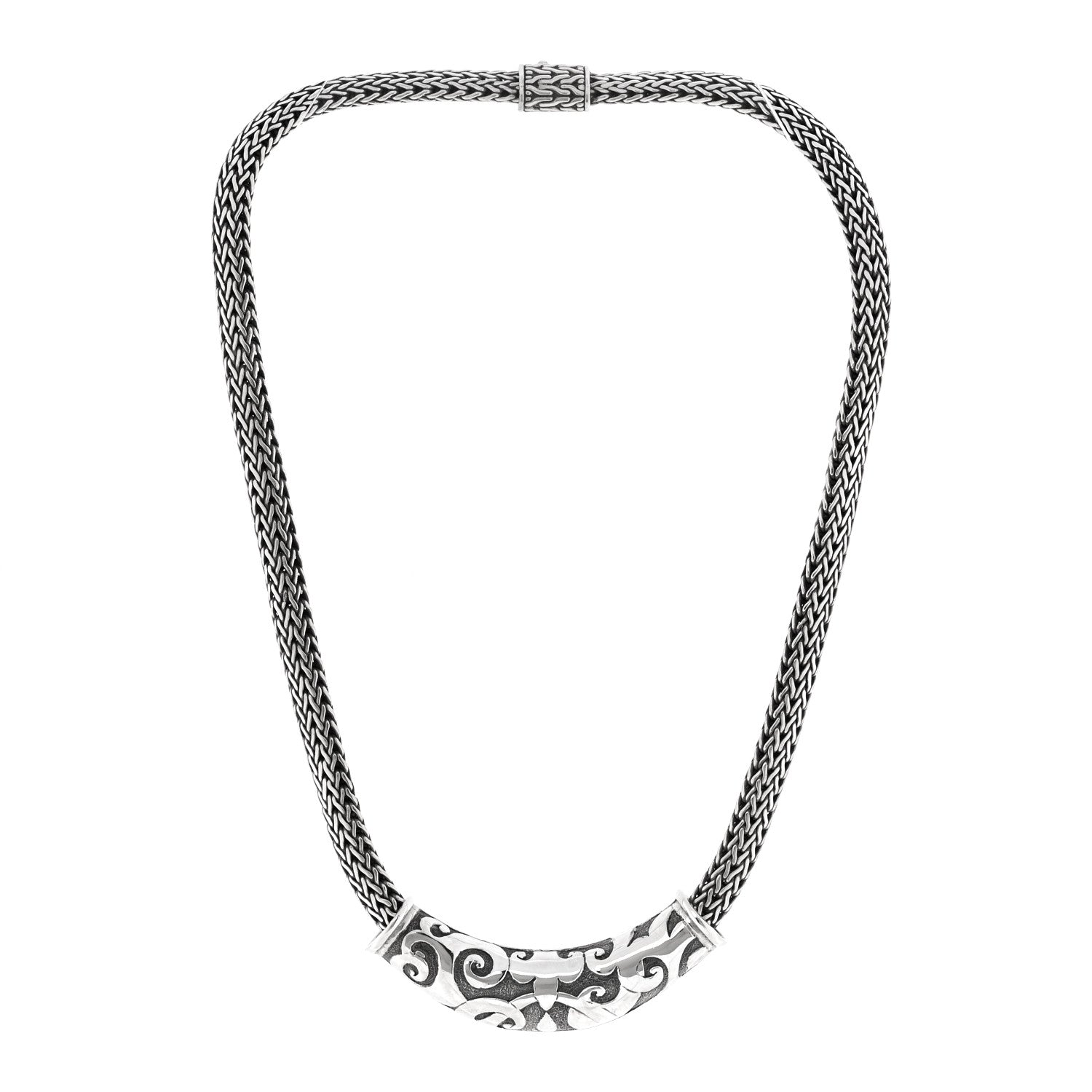 John Hardy Sterling Silver Slide Pendant Necklace 3 of 6