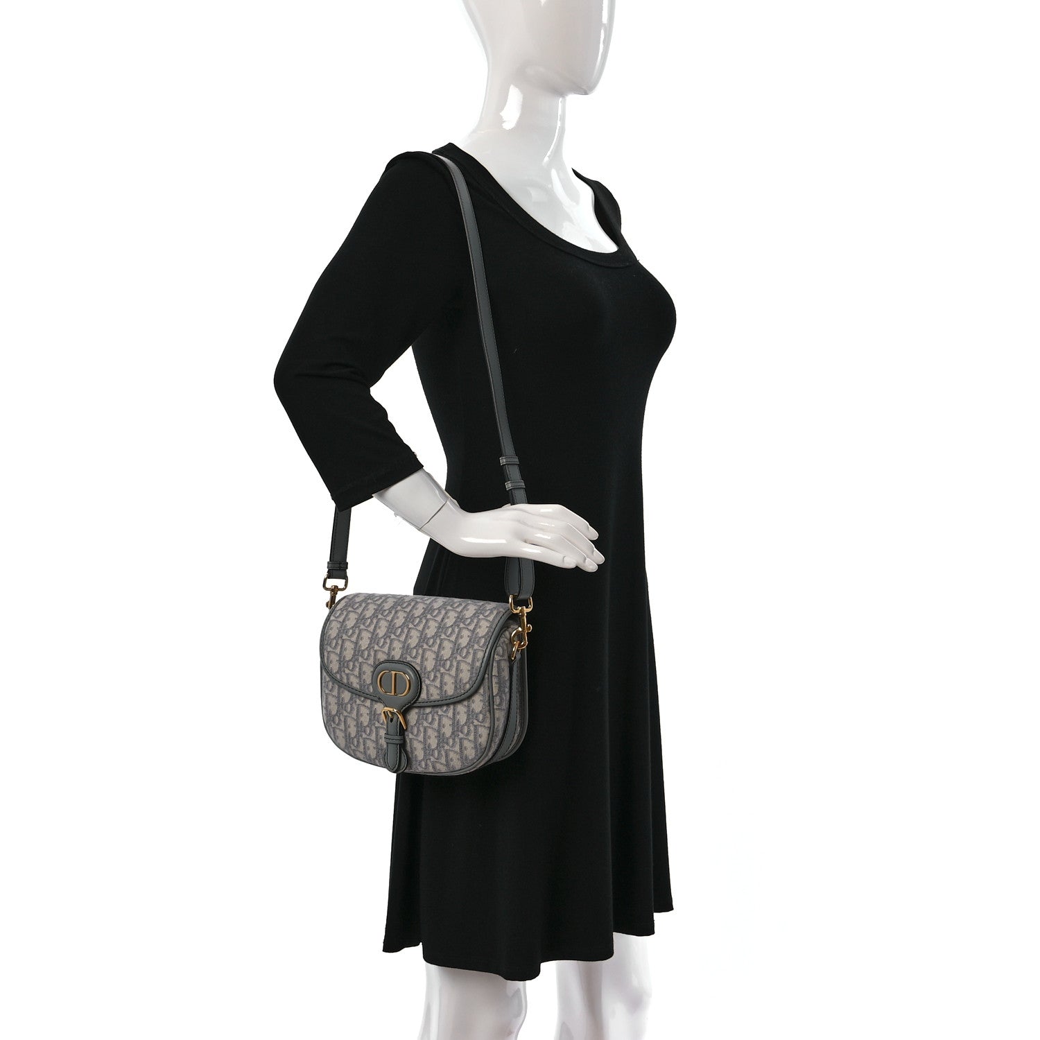Christian Dior Oblique Medium Bobby Flap Gray 2 of 8