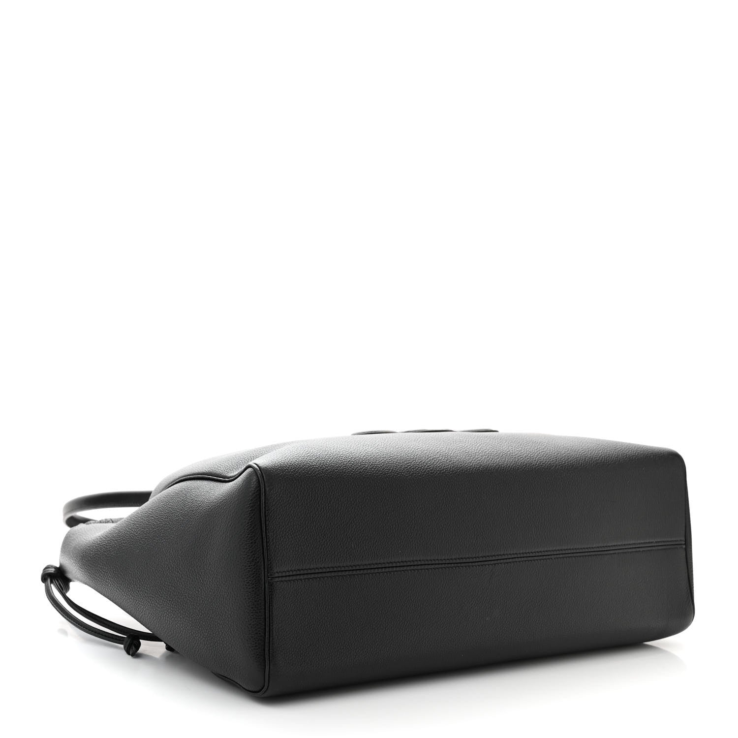 Celine Smooth Calfskin Cuir Triomphe Cabas Drawstring Black 4 of 10