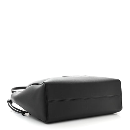 Celine Smooth Calfskin Cuir Triomphe Cabas Drawstring Black 4 of 10