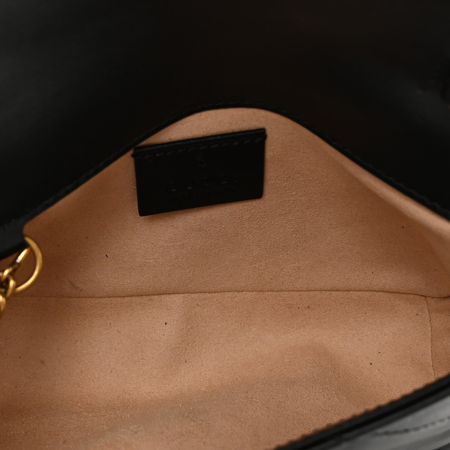 Gucci Calfskin Matelasse Super Mini GG Marmont Shoulder Bag Black 5 of 10