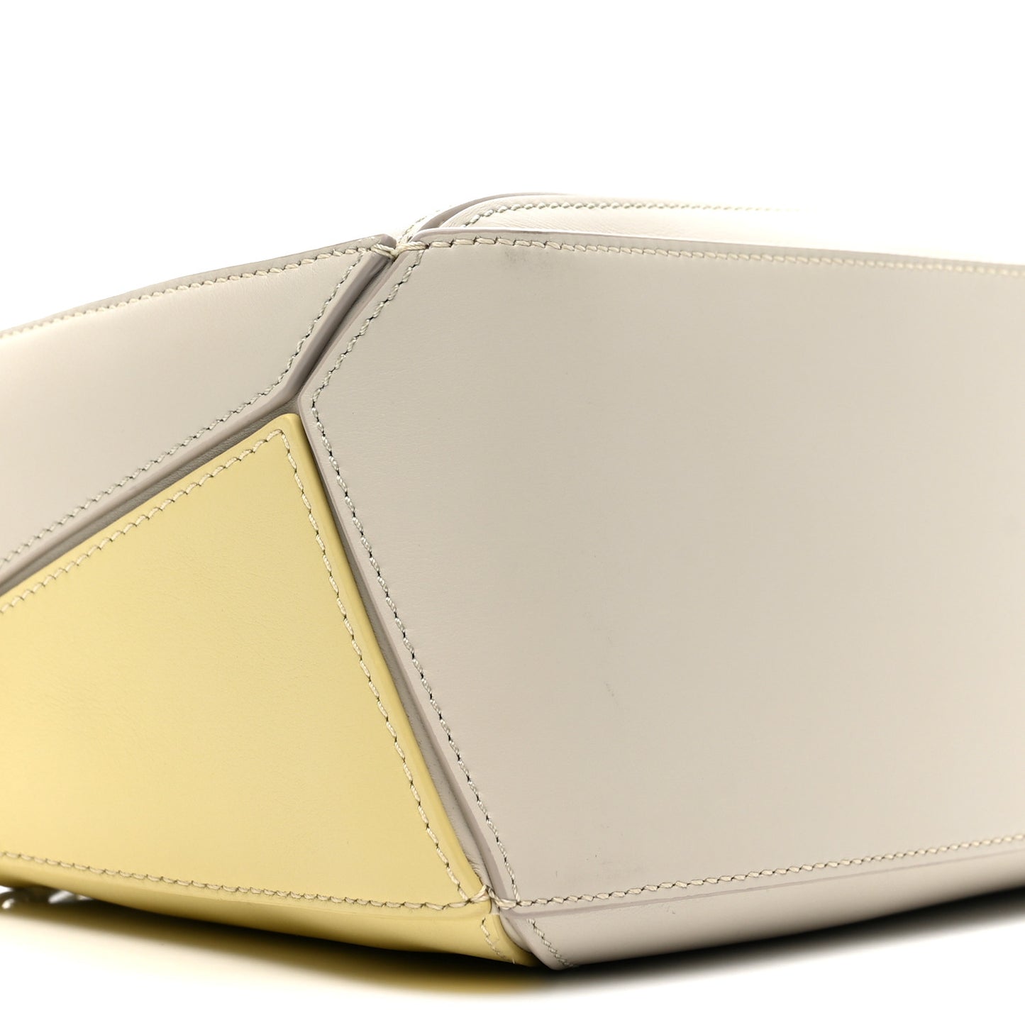 X ALBERS Nappa Calfskin Small Puzzle Bag Pale Grey Light Citrine