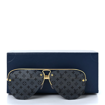 Louis Vuitton Metal Monogram Grease Sunglasses Z1172W Gold 9 of 9