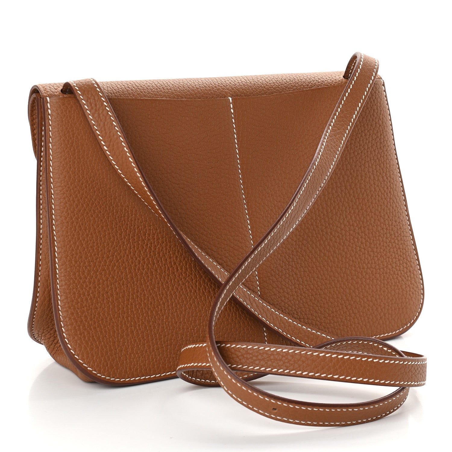 Hermes Taurillon Clemence Halzan 25 Gold 900946 – FASHIONPHILE