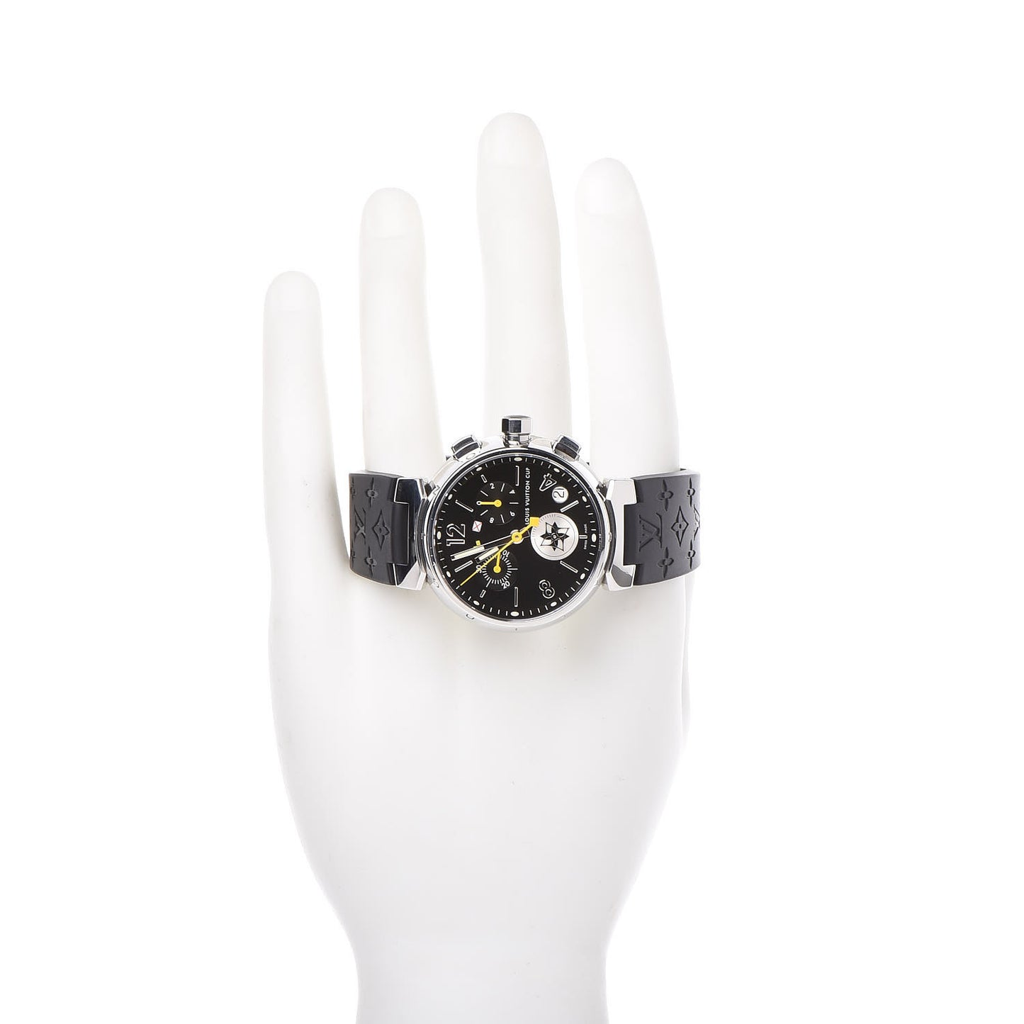 Stainless Steel Rubber 39mm Tambour Lovely Cup Quartz Watch Black