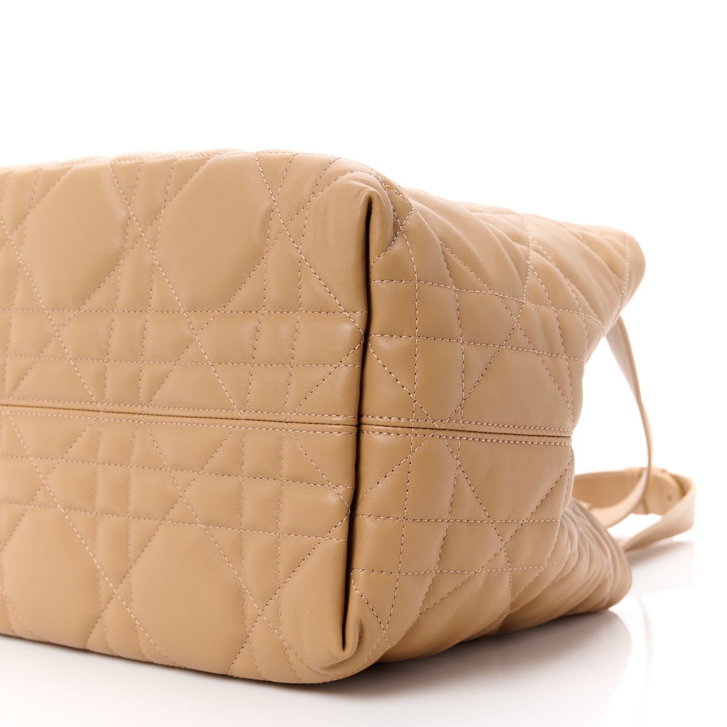 CHRISTIAN DIOR Calfskin Macrocannage Medium Toujours Tan