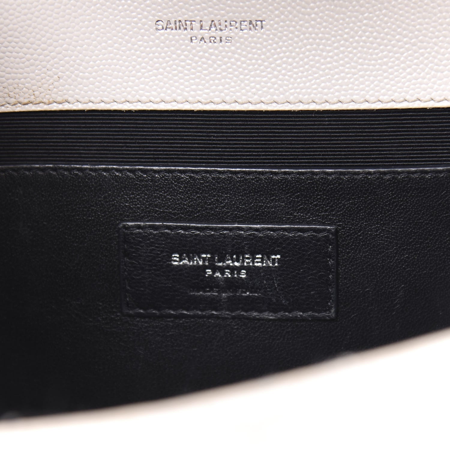 Saint Laurent Grain De Poudre Textured Mixed Matelasse Medium Triquilt Monogram Satchel Porcellana 8 of 13