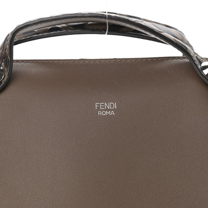 Fendi Vitello Dolce Bi-Color FF 1974 Embossed Medium By The Way Boston Bag Maya Black 7 of 10