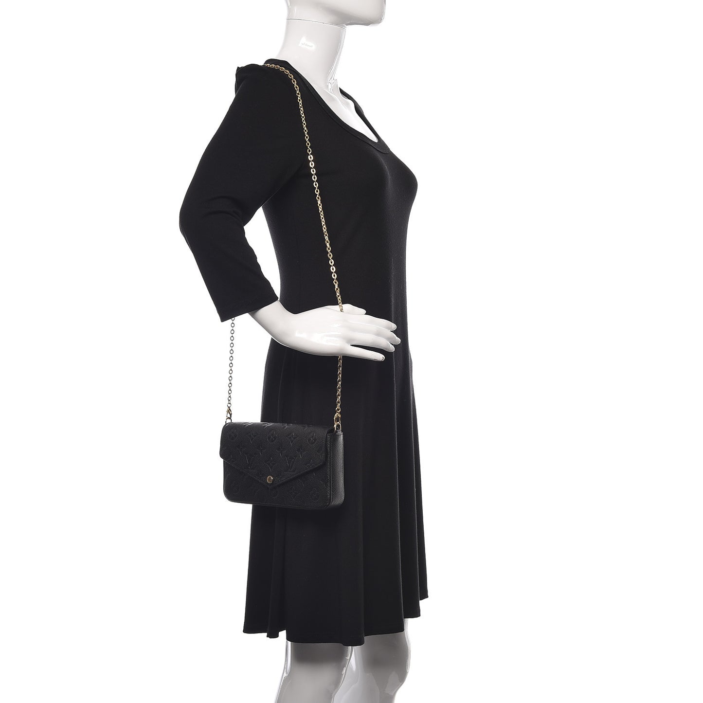 Empreinte Pochette Felicie Chain Wallet Black